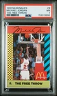 1990 MCDONALD'S MICHAEL JORDAN THE FREE THROW #8 MICHAEL JORDAN PSA 7