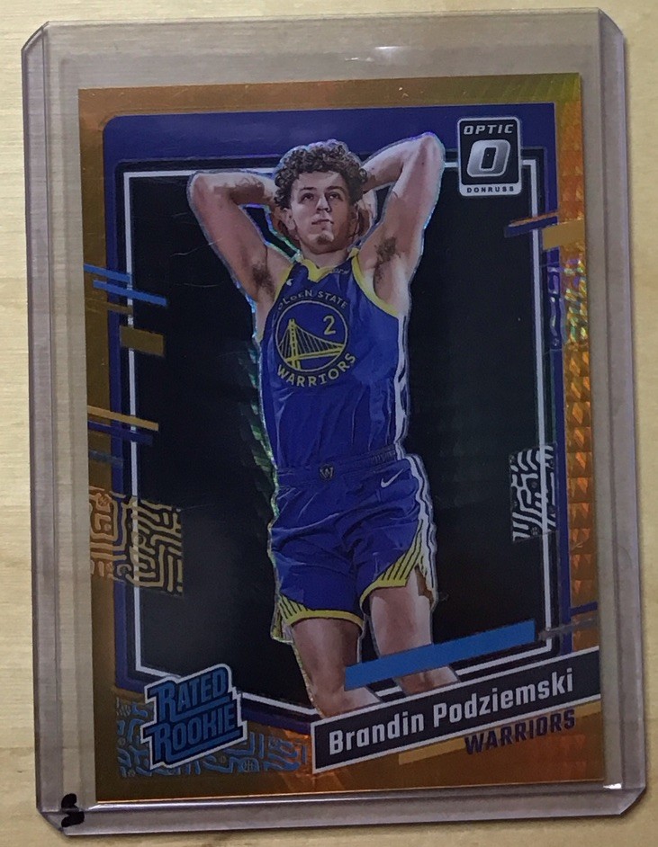 2023-24 Panini Donruss Optic Brandin Podziemski Rated Rookie Orange /99 RC Hyper