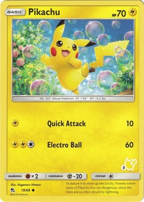 Pikachu - (#2 Pikachu Stamped) 19/68 Battle Academy Regular