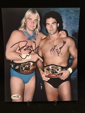 Barry Windham & Mike Rotundo US Express Signed 8x10 Photo JSA COA WWE HOF WCW