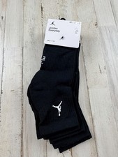 Nike DX9655 100 Men's Jordan Everyday Ankle Socks 3 Pairs Sports Black Sz 8-12