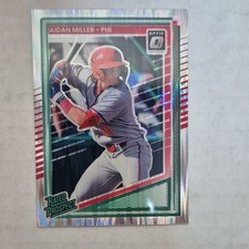 Panini Donruss Optic Aidan Miller Rated Prospect Prizm #141 Phillies