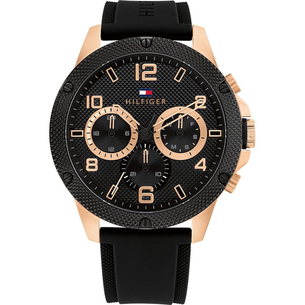 Mens Wristwatch TOMMY HILFIGER BLAZE 1792028 Multifunction Silicone Black