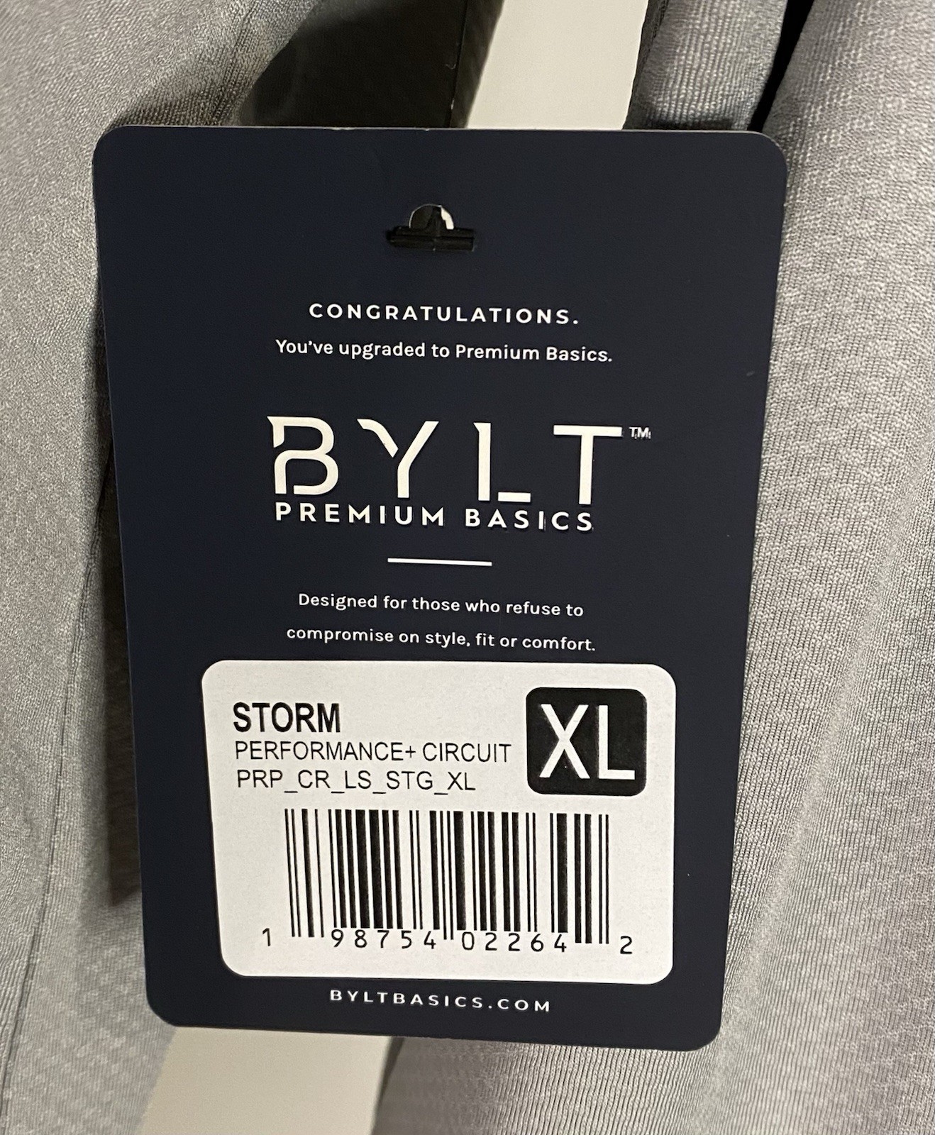 BYLT Storm Performance Circuit NWT Pullover XL Mens Snap Hoodie Gray New
