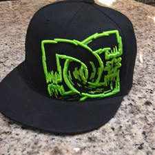 DC Shoes Black/Green Logo Fitted Baseball Cap...