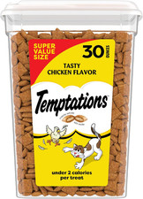 Cat Treats Classic Crunchy and Soft Cat Treats, Tasty Chicken Flavor, 30 Oz. Tub