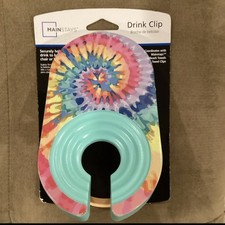 Mainstays Tie Dye Drink Clip Holder Beach Chair Cup Holder Outdoor Accessory NEW