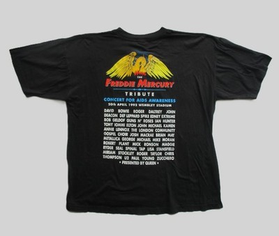 QUEEN フレディ・マーキュリー 追悼コンサートヴィンテージTシャツ Queen Freddie Mercury Tribute Concert T-Shirt 1992 Wembley UK