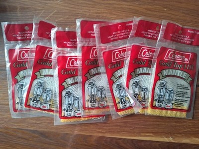 26x Coleman Glühstrümpfe Mantles Gold Top III Campinglampe Vintage NOS