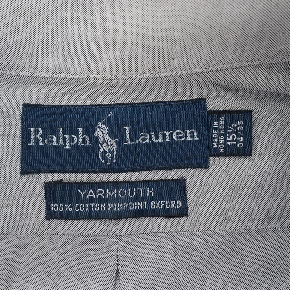 Polo Ralph Lauren Yarmouth Pinpoint Oxford Button Down Shirt 15.5 34/35 Grey M - Image 4 of 4