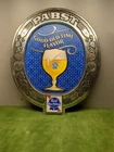 Vintage Pabst PBR Embossed Plastic Beer Sign 16" x 19' "Good Old-time Flavor"