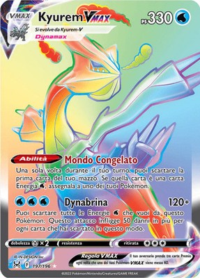 197-196 Kyurem VMAX Secret Rare LOR Lost Origin ITA NM