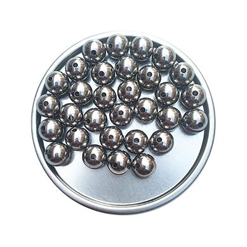 Gebohrte Stahlkugeln Aus Edelstahl – 14 Mm Kugel Mit 3 Mm Durchgangsloch, 6 Stück, Glatte Oberfläche Für DIY & Deko Durchgangslochkugel 3mm