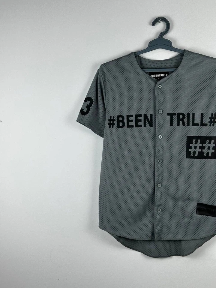 Been Trill 13 Grey Baseball Jersey Size S - Image 2 of 4