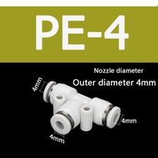 High pressure gas pipe reducer tee pneumatic quick insert joint plasticT-trifork