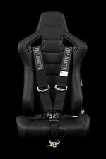 BRAUM Racing BLACK 5 Point 3" Inch SFI Certified 16.1 Racing Harness Single New
