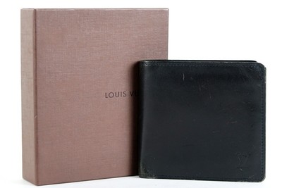 Louis Vuitton Nomad Bifold Wallet Black Leather Made in France 