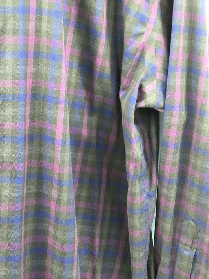Рубашка Egara Dress мужская размер 1XL фиолетовая клетчатая с длинным рукавом не железная на пуговицах - Изображение 2 из 4