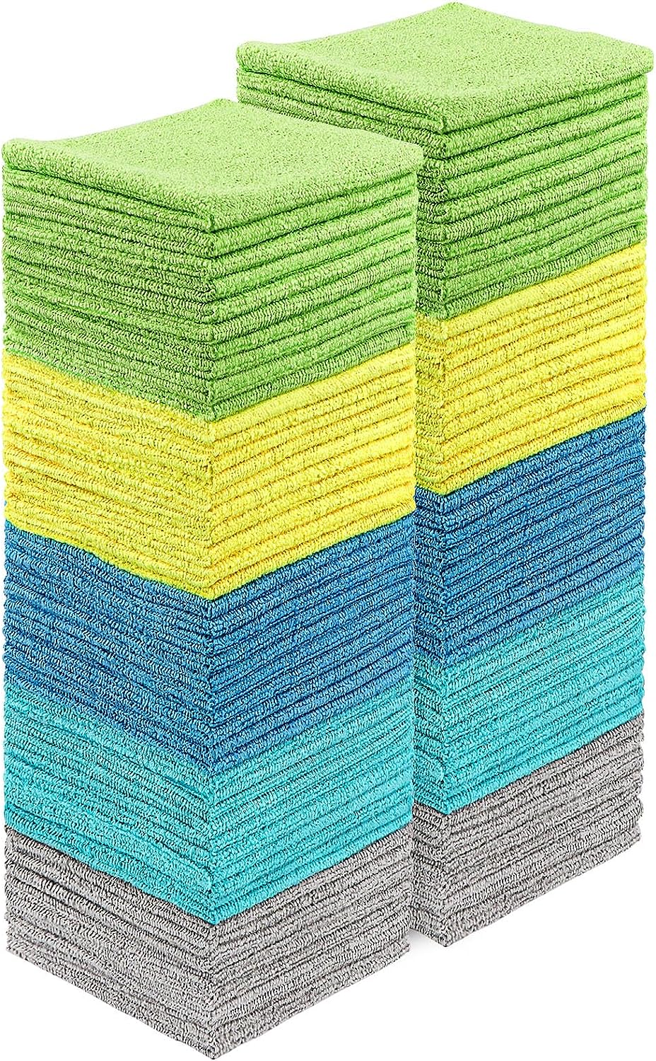 HOMEXCEL Microfiber Cleaning Cloths 100 Pack, Highly Absorbent Cleaning Towels,