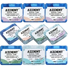 Dental Orthodontic Buccal Tubes 1st/2nd Molar Non-Conv Roth MBT 022 018 AZDENT