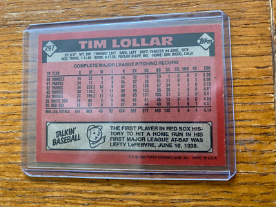 1986 Topps #297 Tim Lollar | eBay
