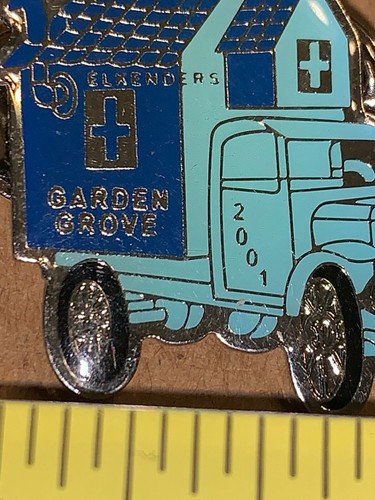 Rare 2001 Elks Elkenders Enamel Pin Garden Grove Fraternal Club Vintage Car - Picture 2 of 4