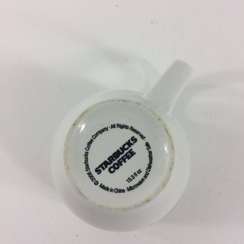 Tazza tazza Starbucks 2007 ceramica bianca 14 oz logo sirena classico verde e nero - Foto 12 di 12