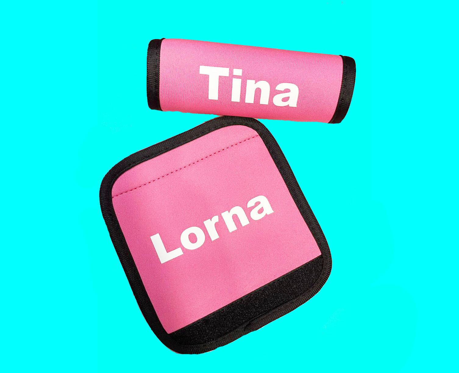 Personalised Luggage Handle Cover Neoprene Suitcase Wrap Grip Cover