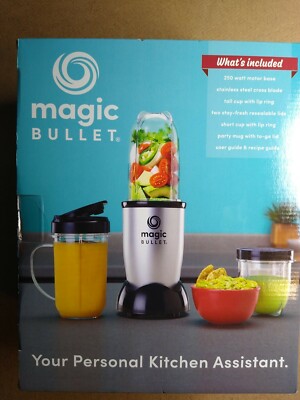 Magic Bullet MBR-1101 18oz Blender Silver 856915005155|