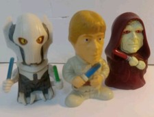 2005 Burger King Star Wars Kids Meal Toy Lot 3 Luke, Emperor, General Grievous