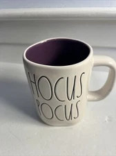 RAE DUNN Artisan Collection By Magenta HOCUS POCUS PURPLE/ White MUG