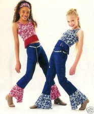 Adult Small STARZ Dance Costume w/ Belt  Headdress Included BLUE