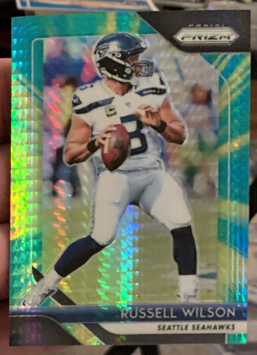 2018 PRIZM RUSSELL WILSON SEAHAWKS HYPER PRIZM #7/275