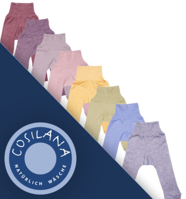 COSILANA  Baby Hose mit Bund  Wolle  Seide Baumwolle GOTS 50/56-98/104