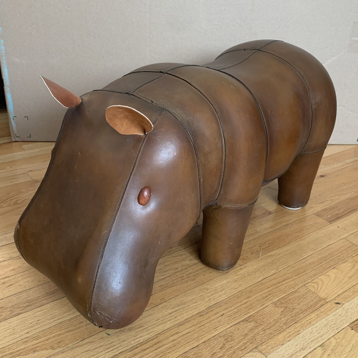 Leather Hippo Footstool Ottoman Large Hippopotamus Abercrombie