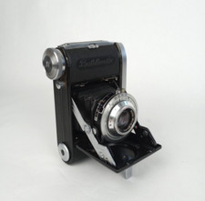 Vtg BALDA Baldinette Bellows Camera f/3.5 50mm Lens West Germany 1950s w/Case