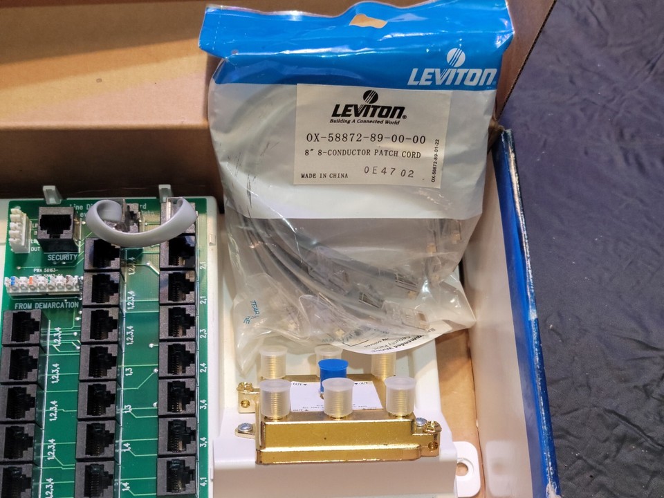 Leviton Advanced Telephone & Video Panel - 2 GHz White 47606-AHT - New ...