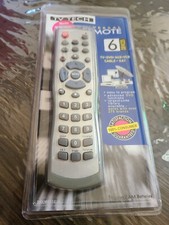 NWT Universal Remote Works with All Major Brands 6 Devices TV DVD AUX VCR CABLE