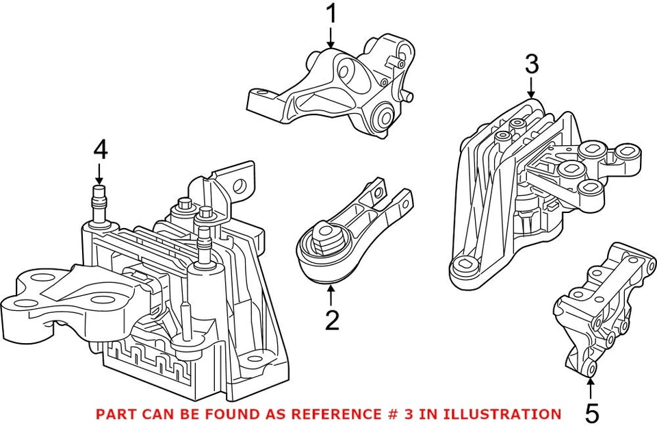 Aislador de montaje de motor derecho de pasajero Mopar genuino OEM para Chrysler Pacifica Foto 2 de 2