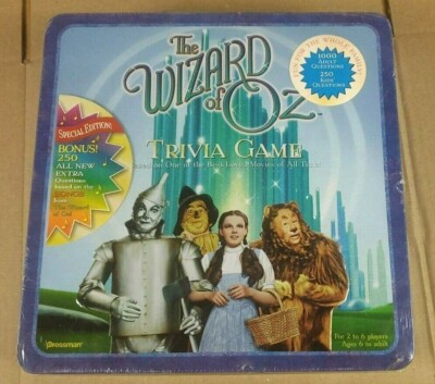 Vintage 1999 Pressman Wizard Of Oz Trivia Game Special Edition Factory Sealed