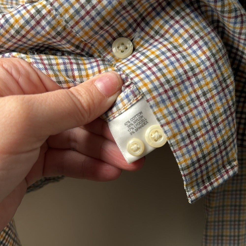 Primary Color Plaid Button Down Peter Millar Colo… - image 5