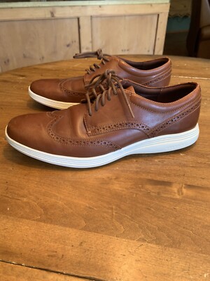 Cole Haan Grand Zero Tan Wingtip Sneakers White Rubber Soles  display picture 1