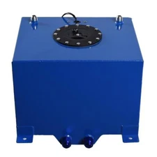 8 GALLON BLUE COATED UNIVERSAL RACING/DRIFT FUEL CELL GAS TANK+LEVEL SENDER