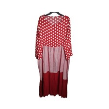 SHEIN Gingham & Polka Dot Print Flared Dress plus Sz 5XL
