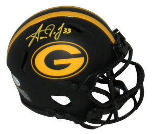 aaron jones autographed helmet