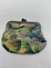 Vintage Clam Shell Style Coin Purse Multi Color Satin Finish.