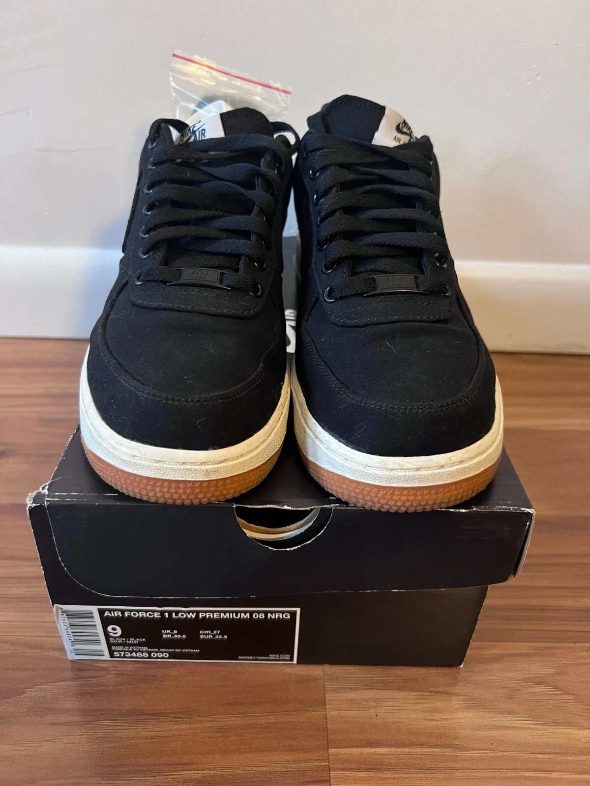 [UTILISÉ 100 % AUTHENTIQUE] Supreme x Air Force 1 Low Premium '08 NRG taille 9 573488 090