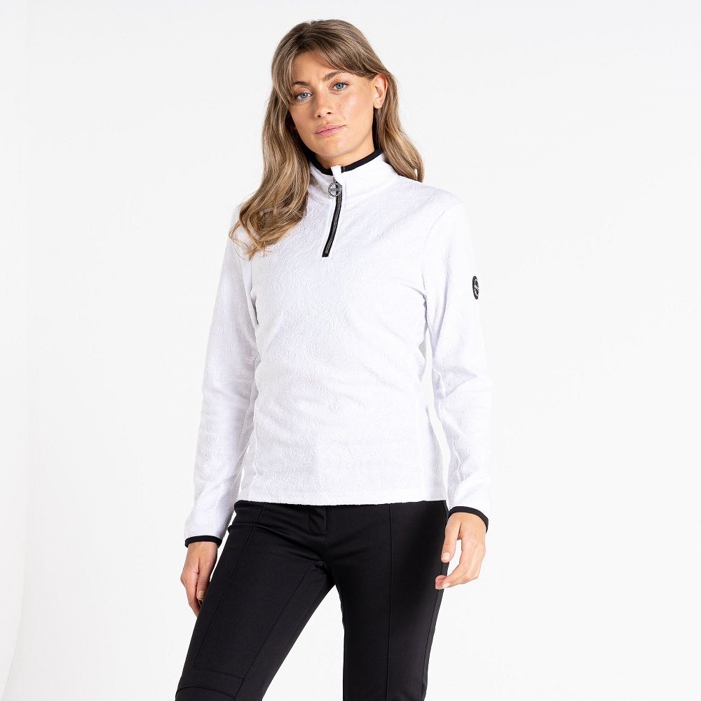 Polaire femme Dare2b Savvy II blanche pour randonnée et ski