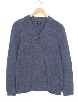 Pull pull en laine mélangée tricotée HUGO BOSS Pantol homme taille M coupe ré... - Photo 1/4