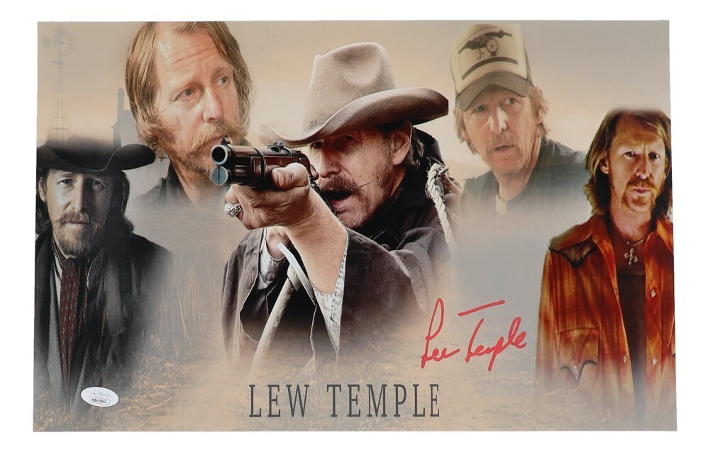 LEW TEMPLE (American Actor) Signed 11x17 Photo (JSA Witnessed